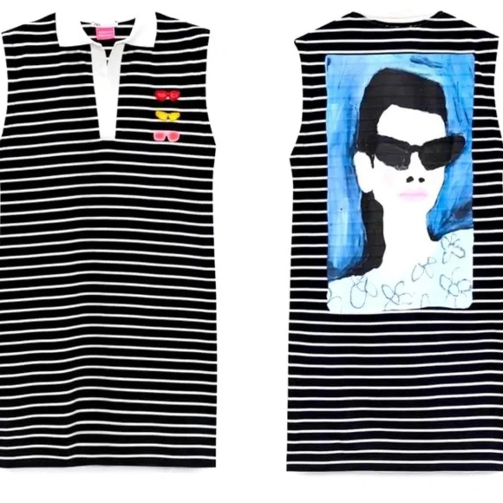 NWT ZARA NATACHA PASCHAL STRIPED DRESS POLO BLOGGERS FAV STRIPED LARGE Rugby